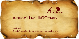 Austerlitz Márton névjegykártya